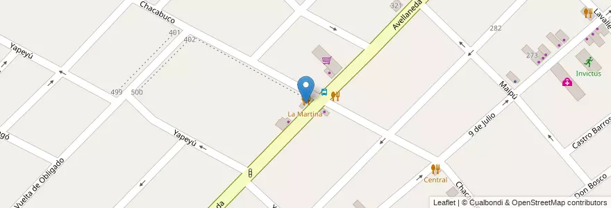 Mapa de ubicacion de La Martina en Arjantin, Buenos Aires, Partido De Quilmes, Bernal.