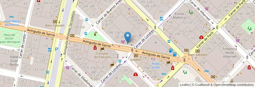 Mapa de ubicacion de La Mary en Испания, Каталония, Барселона, Барселонес, Барселона.