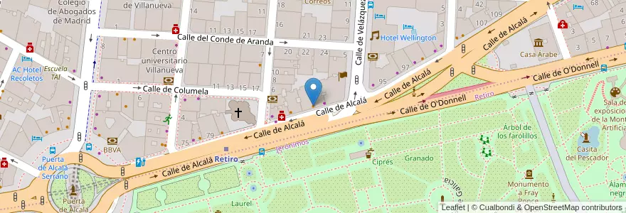 Mapa de ubicacion de La Mejor Tarta de Chocolate del Mundo en España, Comunidad De Madrid, Comunidad De Madrid, Área Metropolitana De Madrid Y Corredor Del Henares, Madrid.