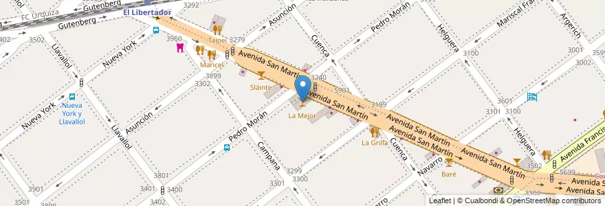 Mapa de ubicacion de La Mejor, Villa Devoto en الأرجنتين, Ciudad Autónoma De Buenos Aires, Buenos Aires, Comuna 11.