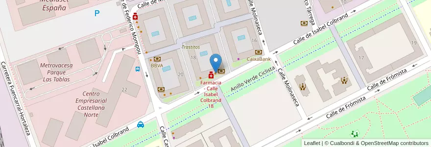 Mapa de ubicacion de La mesa puesta II en スペイン, マドリード州, Comunidad De Madrid, Área Metropolitana De Madrid Y Corredor Del Henares, Madrid.
