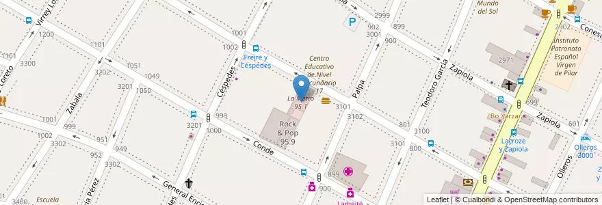 Mapa de ubicacion de La Metro 95.1, Colegiales en الأرجنتين, Ciudad Autónoma De Buenos Aires, Buenos Aires, Comuna 13.