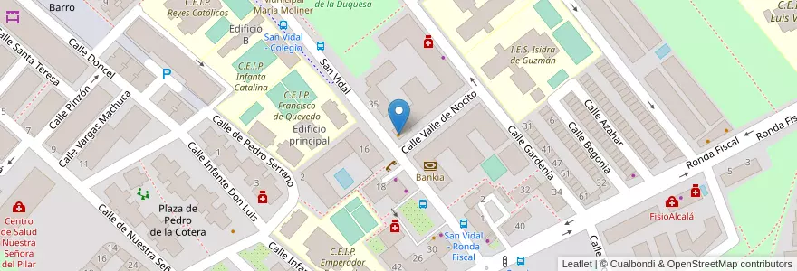 Mapa de ubicacion de La Mezquita en إسبانيا, منطقة مدريد, منطقة مدريد, Área Metropolitana De Madrid Y Corredor Del Henares, القلعة الحجارة.