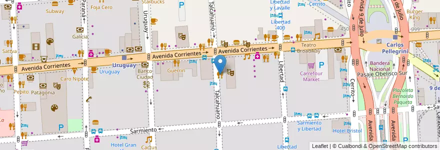 Mapa de ubicacion de La Mil y Una Noches, San Nicolas en Argentinien, Ciudad Autónoma De Buenos Aires, Comuna 1, Buenos Aires.