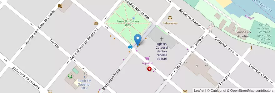 Mapa de ubicacion de La Mira en Argentinië, Buenos Aires, Partido De San Nicolás, San Nicolás De Los Arroyos.