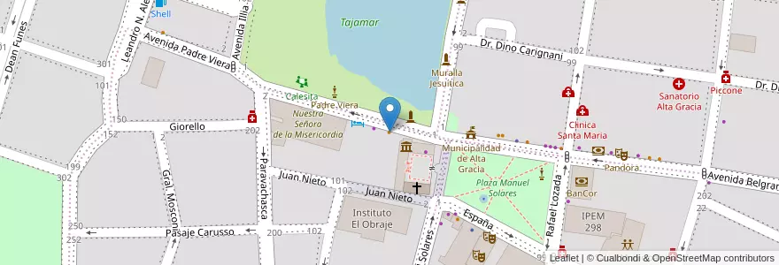 Mapa de ubicacion de La Mision en アルゼンチン, コルドバ州, Departamento Santa María, Pedanía Alta Gracia, Municipio De Alta Gracia, Alta Gracia.