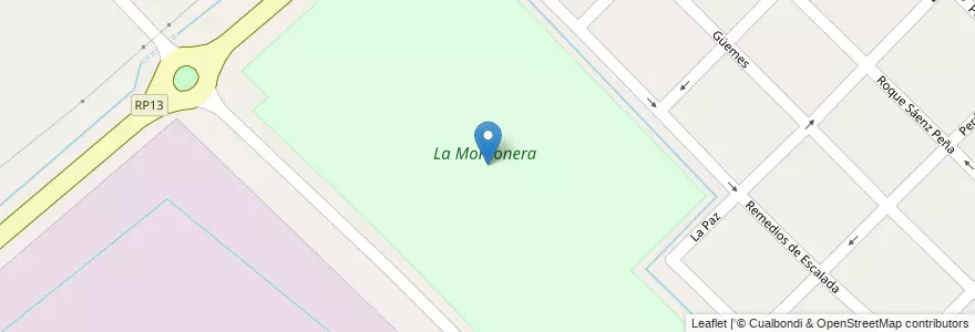 Mapa de ubicacion de La Montonera en アルゼンチン, ブエノスアイレス州, Partido De Ensenada.