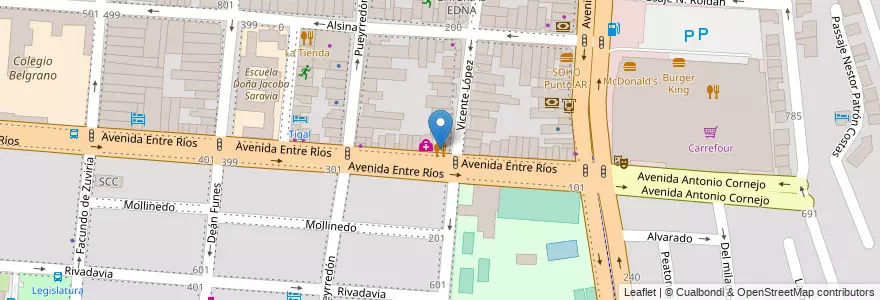 Mapa de ubicacion de La MONUMENTAL en Arjantin, Salta, Capital, Municipio De Salta, Salta.