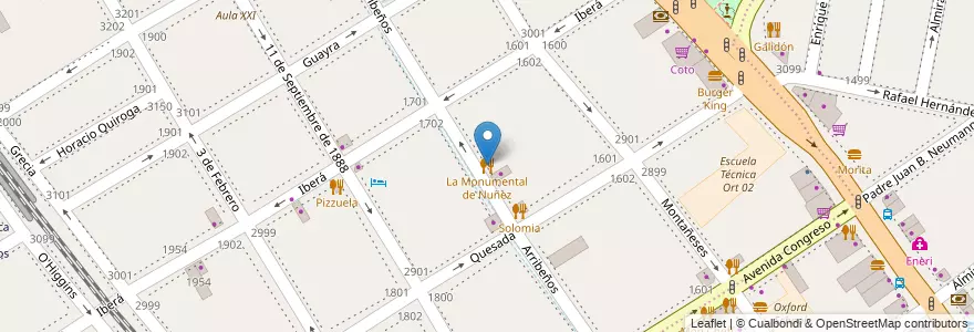 Mapa de ubicacion de La Monumental de Nuñez, Nuñez en Argentina, Ciudad Autónoma De Buenos Aires, Buenos Aires, Comuna 13.