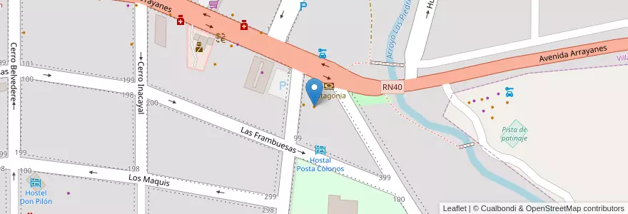 Mapa de ubicacion de La Morada en 아르헨티나, 칠레, 네우켄주, Departamento Los Lagos, Villa La Angostura, Villa La Angostura.