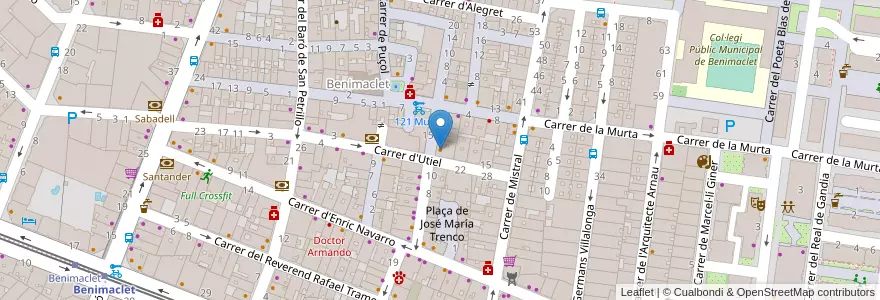 Mapa de ubicacion de La Mosqueta en スペイン, バレンシア州, València / Valencia, Comarca De València, València.
