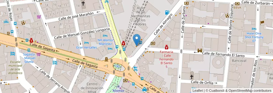 Mapa de ubicacion de La Mucca en إسبانيا, منطقة مدريد, منطقة مدريد, Área Metropolitana De Madrid Y Corredor Del Henares, مدريد.