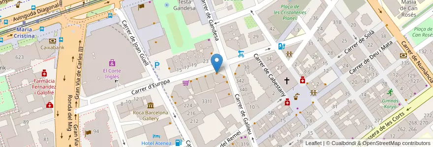 Mapa de ubicacion de La Muns en 西班牙, Catalunya, Barcelona, Barcelonès, Barcelona.