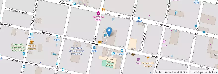 Mapa de ubicacion de La Mutual de AMR en Argentine, Santa Fe, Departamento Rosario, Municipio De Rosario, Rosario.