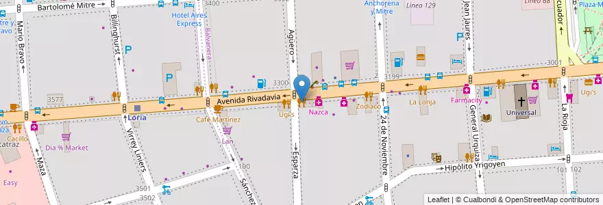 Mapa de ubicacion de La Napolitana, Balvanera en 阿根廷, Ciudad Autónoma De Buenos Aires, Comuna 5, 布宜诺斯艾利斯.