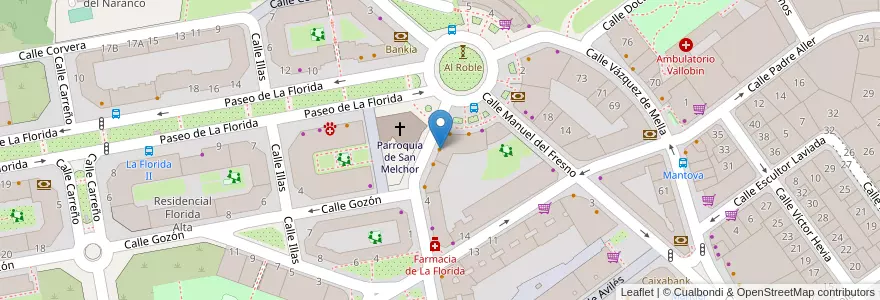 Mapa de ubicacion de La Nicia Parrilla Food & Drinks en Spanje, Asturië, Asturië, Oviedo.