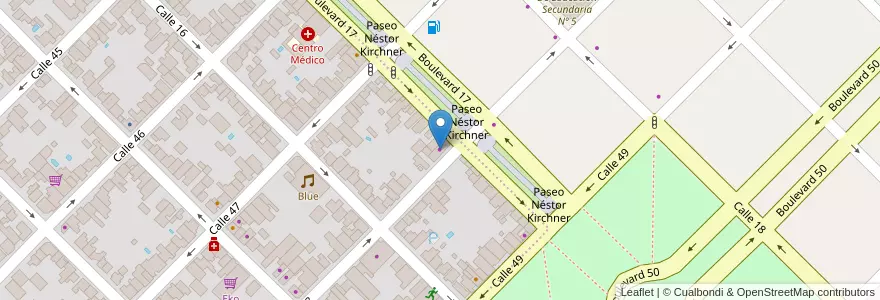 Mapa de ubicacion de La Nueva en Arjantin, Buenos Aires, Partido De Colón, Colón.