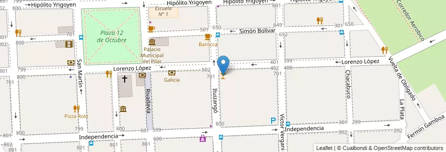 Mapa de ubicacion de La Nueva Alambra en アルゼンチン, ブエノスアイレス州, Partido Del Pilar, Pilar.