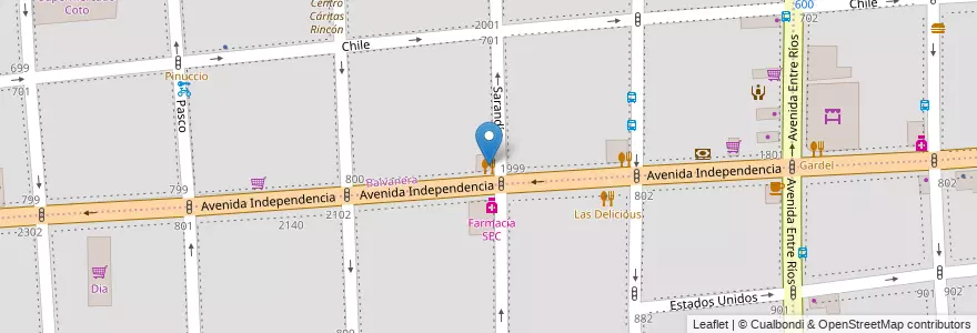 Mapa de ubicacion de La nueva Farola de San Cristobal, Balvanera en Argentine, Ciudad Autónoma De Buenos Aires, Comuna 3, Buenos Aires.