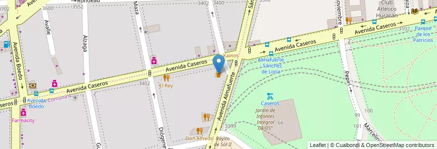 Mapa de ubicacion de La Nueva, Nueva Pompeya en 阿根廷, Ciudad Autónoma De Buenos Aires, Comuna 4, 布宜诺斯艾利斯.