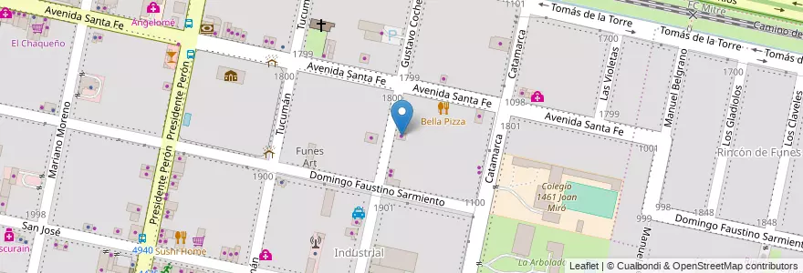Mapa de ubicacion de La nueva Suiza en الأرجنتين, سانتا في, Departamento Rosario, Municipio De Funes, Funes.
