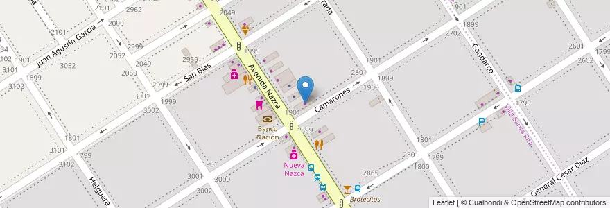 Mapa de ubicacion de La Nueva Veloz, Villa Santa Rita en الأرجنتين, Ciudad Autónoma De Buenos Aires, Buenos Aires, Comuna 11.