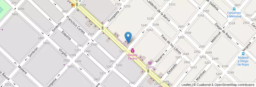 Mapa de ubicacion de La Nueva, Villa Devoto en 阿根廷, Ciudad Autónoma De Buenos Aires, 布宜诺斯艾利斯, Comuna 10.