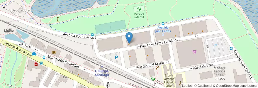 Mapa de ubicacion de La oficina en スペイン, ガリシア州, A Coruña, A Coruña, Culleredo.