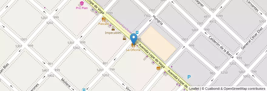 Mapa de ubicacion de La Oficina, Velez Sarsfield en الأرجنتين, Ciudad Autónoma De Buenos Aires, Buenos Aires, Comuna 10.