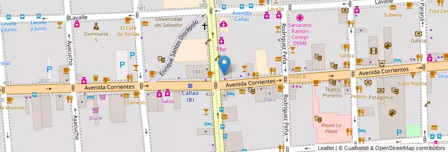 Mapa de ubicacion de La Opera, San Nicolas en Arjantin, Ciudad Autónoma De Buenos Aires, Buenos Aires.