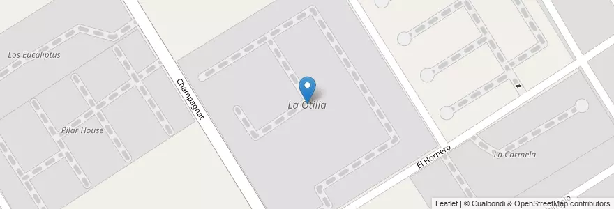 Mapa de ubicacion de La Otilia en Arjantin, Buenos Aires, Partido Del Pilar, Pilar.