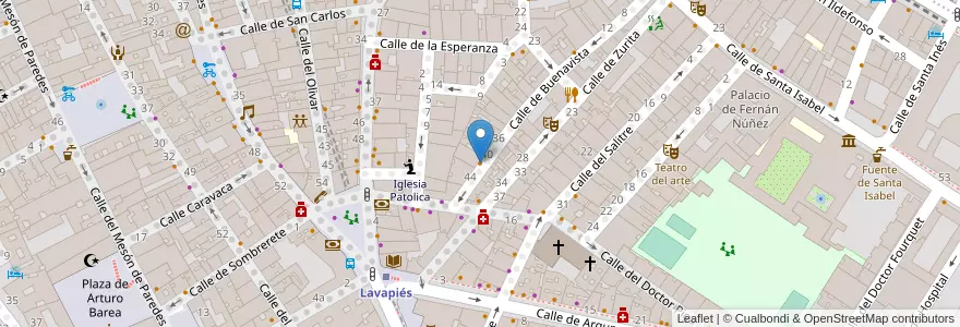 Mapa de ubicacion de La Oveja Negra - Taberna Vegana en スペイン, マドリード州, Comunidad De Madrid, Área Metropolitana De Madrid Y Corredor Del Henares, Madrid.