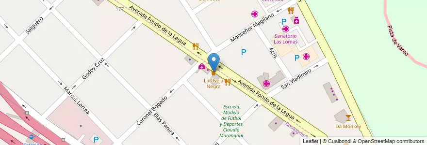 Mapa de ubicacion de La Oveja Negra en 아르헨티나, 부에노스아이레스주, Partido De San Isidro, Boulogne Sur Mer.
