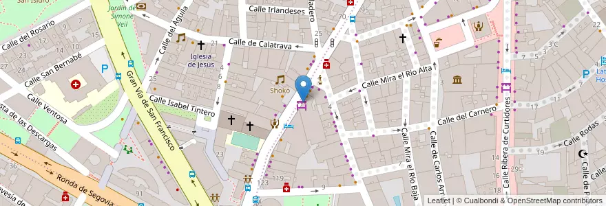 Mapa de ubicacion de La Paloma en 西班牙, Comunidad De Madrid, Comunidad De Madrid, Área Metropolitana De Madrid Y Corredor Del Henares, Madrid.
