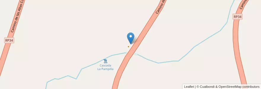 Mapa de ubicacion de La Pampilla en الأرجنتين, Córdoba, Departamento Punilla, Pedanía Santiago.
