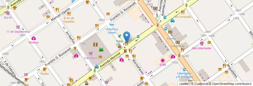 Mapa de ubicacion de La Pampita, Belgrano en Arjantin, Ciudad Autónoma De Buenos Aires, Buenos Aires, Comuna 13.