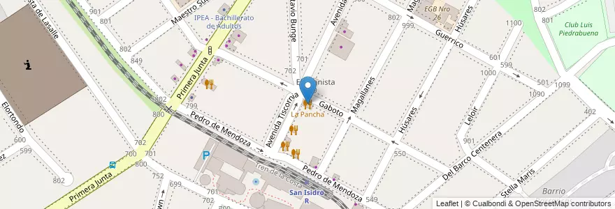 Mapa de ubicacion de La Pancha en Argentina, Buenos Aires, Partido De San Isidro, San Isidro.