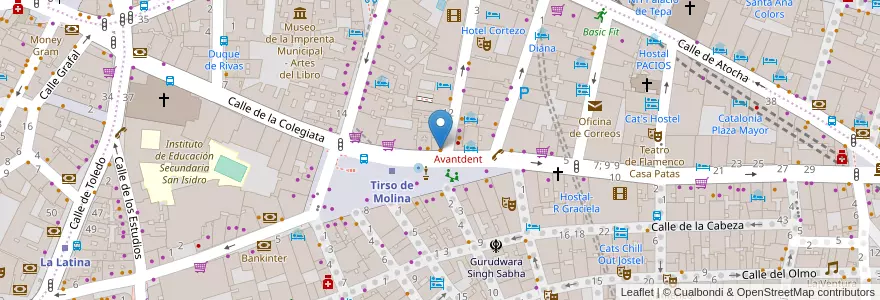 Mapa de ubicacion de La Panettería de Tirso en Испания, Мадрид, Мадрид, Área Metropolitana De Madrid Y Corredor Del Henares, Мадрид.
