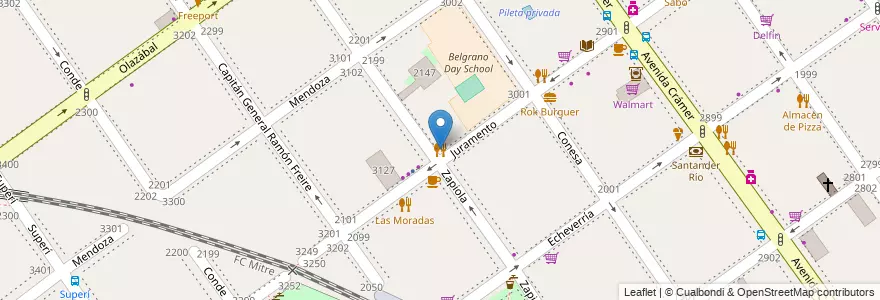 Mapa de ubicacion de La Panotteca, Belgrano en アルゼンチン, Ciudad Autónoma De Buenos Aires, ブエノスアイレス.