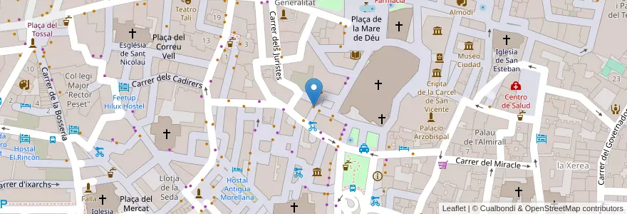 Mapa de ubicacion de La Pappardella en Espanha, Comunidade Valenciana, València / Valencia, Comarca De València, València.