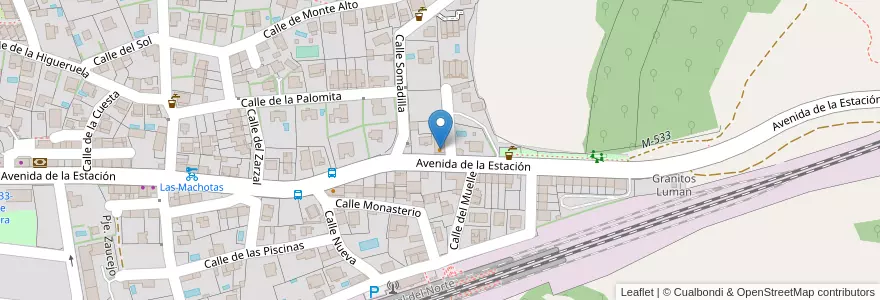Mapa de ubicacion de La Parada en Spanje, Comunidad De Madrid, Comunidad De Madrid, Sierra Oeste, Zarzalejo.