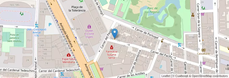 Mapa de ubicacion de La Paradeta en Испания, Каталония, Барселона, Барселонес, Барселона.