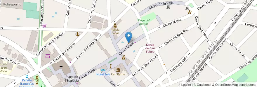 Mapa de ubicacion de La Parra en Испания, Каталония, Барселона, Вальес-Орьенталь, Sant Celoni.