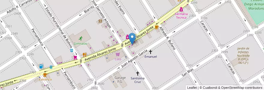 Mapa de ubicacion de La Paternal, Villa General Mitre en Argentinië, Ciudad Autónoma De Buenos Aires, Buenos Aires, Comuna 11.