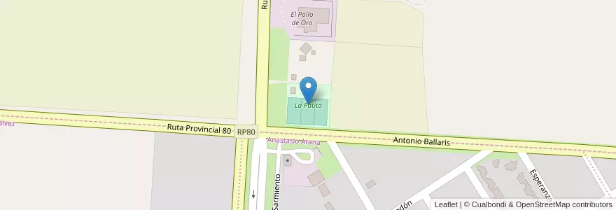 Mapa de ubicacion de La Patita en Arjantin, Santa Fe, Departamento San Jerónimo, Municipio De Gálvez.
