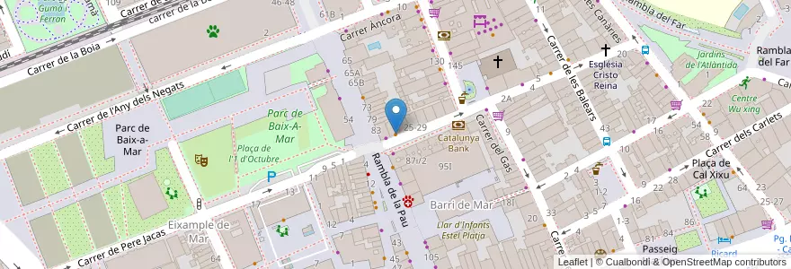 Mapa de ubicacion de LA PAU Döner Bebab en اسپانیا, Catalunya, Barcelona, Garraf, Vilanova I La Geltrú.
