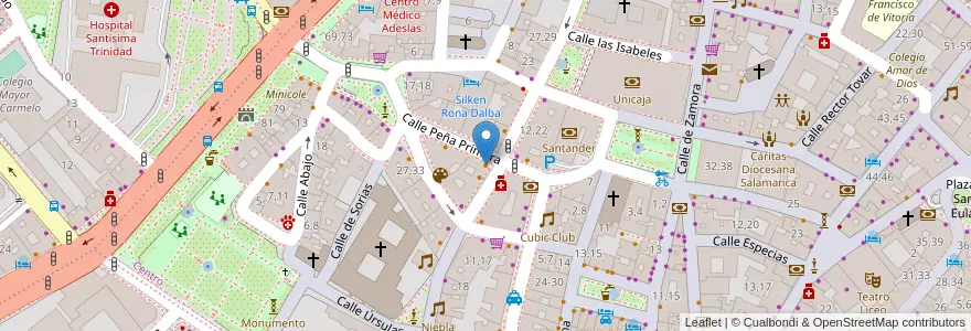 Mapa de ubicacion de La Pausa del Café en 西班牙, Castilla Y León, Salamanca, Campo De Salamanca, Salamanca.