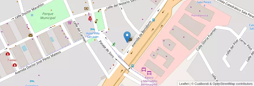 Mapa de ubicacion de La Paz en Espanha, Comunidade Valenciana, Alacant / Alicante, L'Alacantí, Sant Joan D'Alacant.