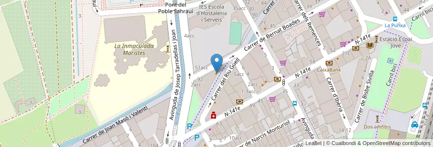 Mapa de ubicacion de La Pedrera en Spanien, Katalonien, Girona, Gironès, Girona.