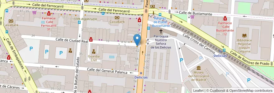 Mapa de ubicacion de La Pepa en إسبانيا, منطقة مدريد, منطقة مدريد, Área Metropolitana De Madrid Y Corredor Del Henares, مدريد.